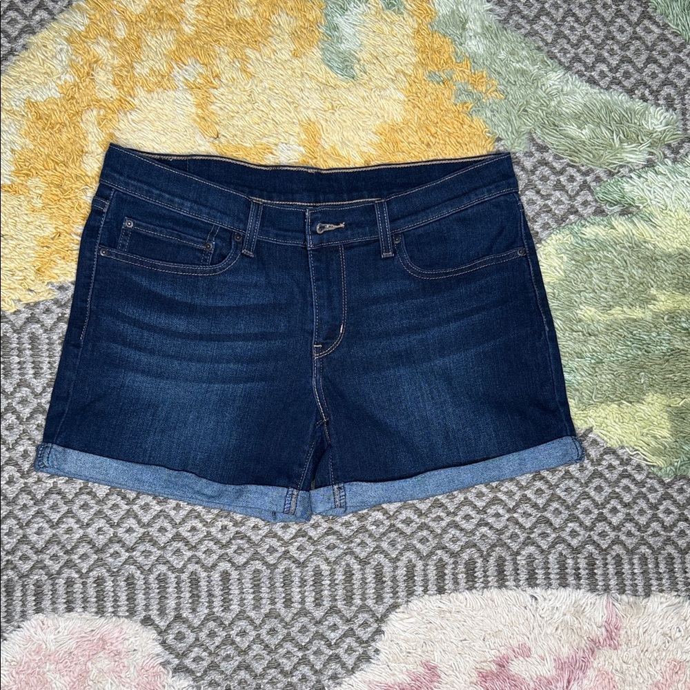 Levi's Dark Blue Women's Cuffed Shorts size 30